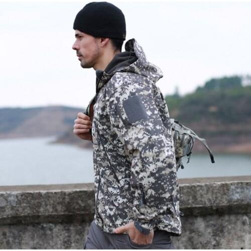 Winter Mens Outdoor Cycling Hiking Climbing Hunting Camo Military Tactical Coat Trousers Sports Soft Shell Thermal Jacket Pants
