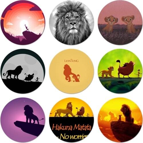 The Lion King Patterns Icons Pins Badge Decoration Brooches Metal Badges For Clothes Backpack Decoration 58mm