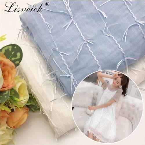 2meter 135cm net yarn three-dimensional embroidery chiffon flower lace fabric material diy dress clothing accessories
