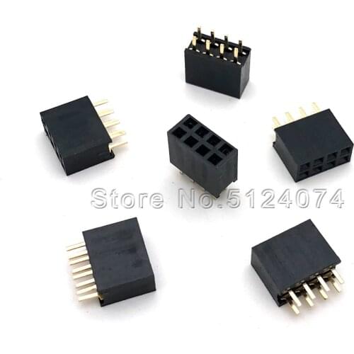 20pcs/lot Double row female Spacing 2.54mm 2x4pin double row seat 8P female connector 2*4P DIP