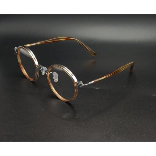 Acetate Round Eyeglasses Frame Men Women Retro Eye Glasses Frame for Men Optical Myopia Prescription Glasses Vintage Eyewear