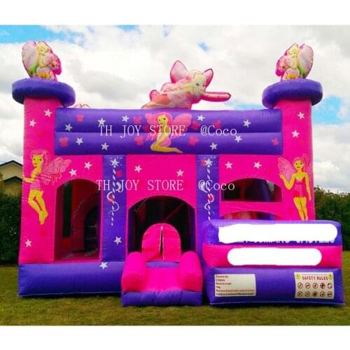 Free air ship to door!5x4m Beautiful Inflatable Kids Jumping House Bouncer Castle For Girl, bouncy castle party jumper house