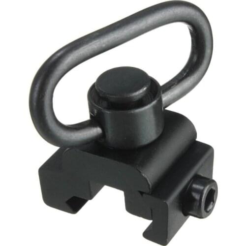 Quick Release Detach QD Sling Swivel Attachment w/ 20mm Picatinny Rail Mount Black