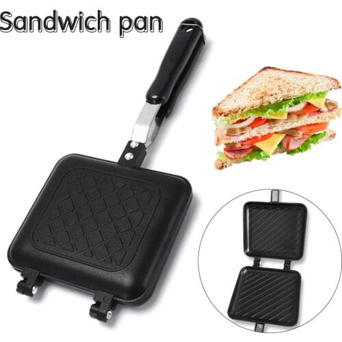 Double-Side Non-Stick Sandwich Maker Sandwich Mold Waffle Kitchen Tool Bread Barbecue Plate Toast Frying Pan