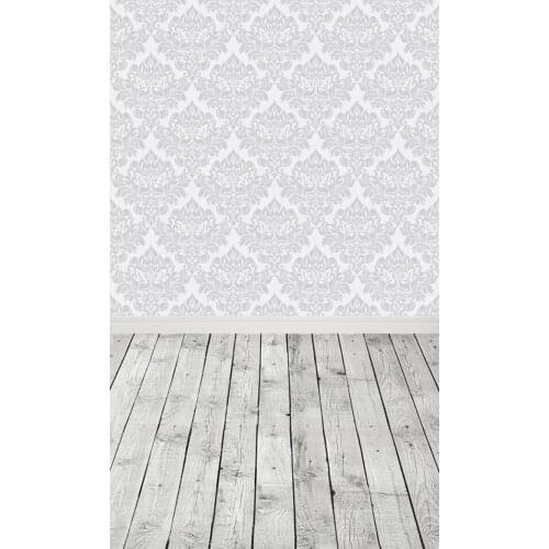 Gray Damask Wall Photography Backdrops Newborn Baby Photo Background For Celebration D-9900