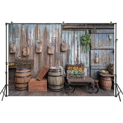 HUAYI Photography Backdrop Old Barn Wood Farm Baby Child Birthday Customize Photo Background Studio Portraits Photocalls