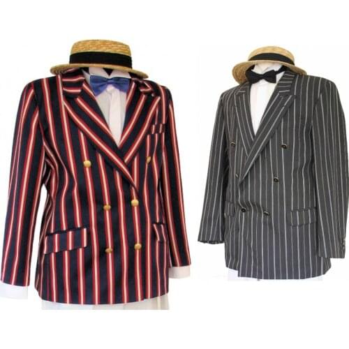 Victorian Edwardian Boating Jacket Adult Edwardian Gentleman Top Jacket With Hat L320