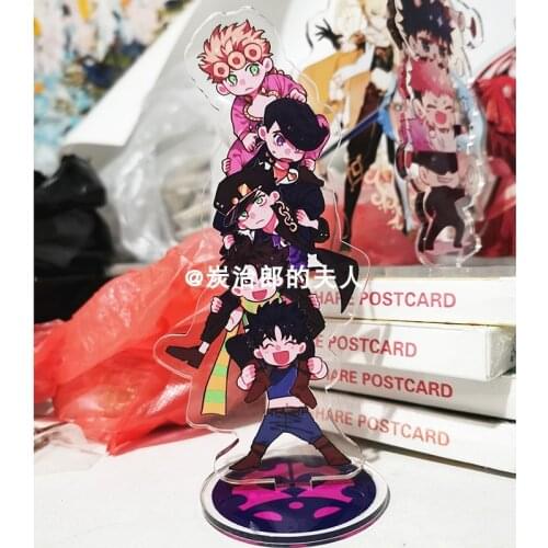 2021 HOT JoJos Bizarre Adventure Giorno Giovanna Cute Stand Figure Cosplay Gifts Cartoon Acrylic Model Plate Desk Decor Xmas