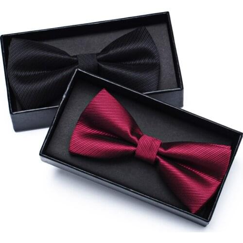 2017 New Mens Business Bow Tie Luxury Groom Wedding Bowtie High Quality Men Neckties Twill Bowtie Solid Dark Grey Purple Blue
