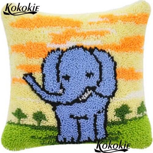 3d carpet Latch hook rug making kit Patchwork Pillowcase Embroidery latch hook pillow kits Crocheting Kit Rug Yarn Needlework