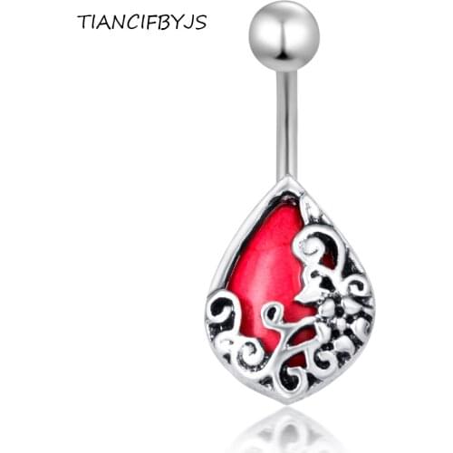 TIANCIFBYJS Belly Button Rings Set for Women Men 14G Stainless Steel Navel Rings Barbells Pircing Silver Bar Body Piercing 20pcs