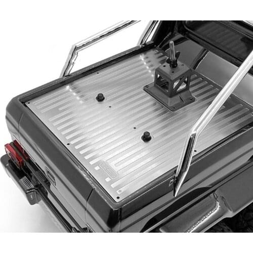 Stainless Steel Trunk Trim Plate with Spare Tire Mount for 1/10 TRAXXAS TRX6 G63 TRX4 G500 RC Car Parts Accessories