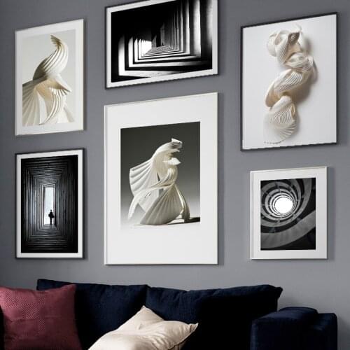 Wall Art Canvas Painting Light Shadow Space Modern Abstract Nordic Posters And Prints Wall Pictures For Living Room Home Decor