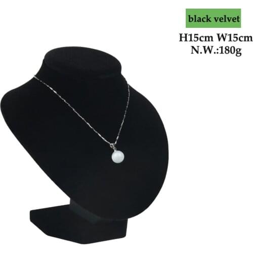 New Arrival Model Show Exhibitor 6 Options Black Velvet Jewelry Display For Woman Necklaces Pendants Mannequin Jewelry Stand