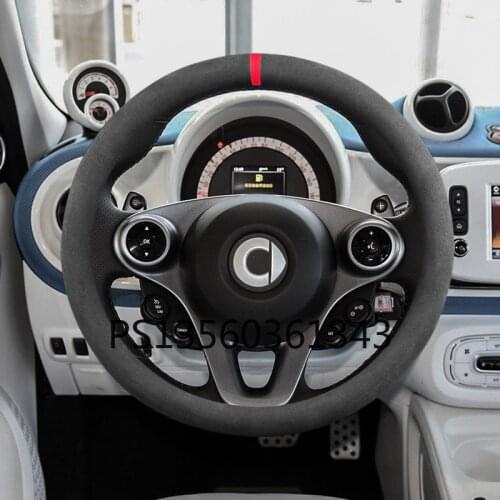 Suitable for Smart Fortwo Cabrio Forfour Roadster suede steering wheel cover