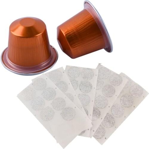 1000pcs Coffee Capsules For Coffee Shop Packaging Coffee With Self Adhesive Lids Disposable Coffee Capsules
