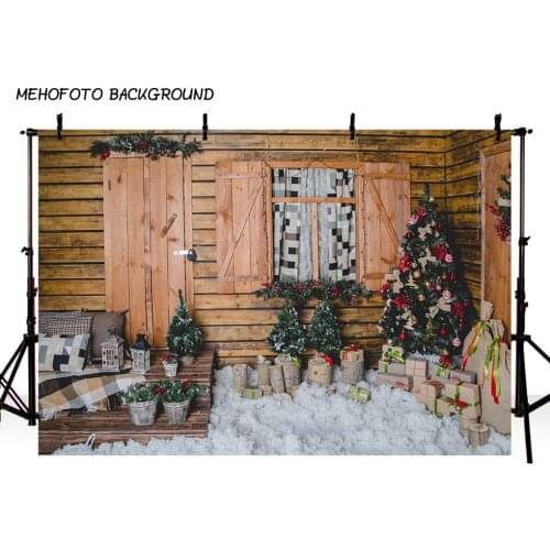 Christmas Background Fireplace Tree Winter Snow Window Backdrop Interior Baby Birthday Photography Background For Photo Studio
