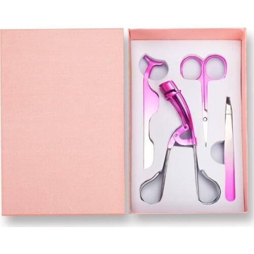 Multifunctional Eyelash Curler Assistor 4-piece Tweezers/Beauty Scissors False Eyelash Assistor Makeup Tools Beauty Tools