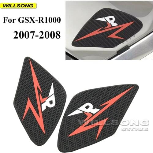 Silica Gel Anti Slip Sticker Fuel Tank Pad Side Knee Grip Protector For SUZUKI GSXR1000 2007-2008 Motorcycle Accessories