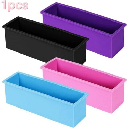 Silicone Rendering Soap Mold DIY Square Handmade Loaf Thickened Soap Mould 1200ML Capacity Soaps Making Tools