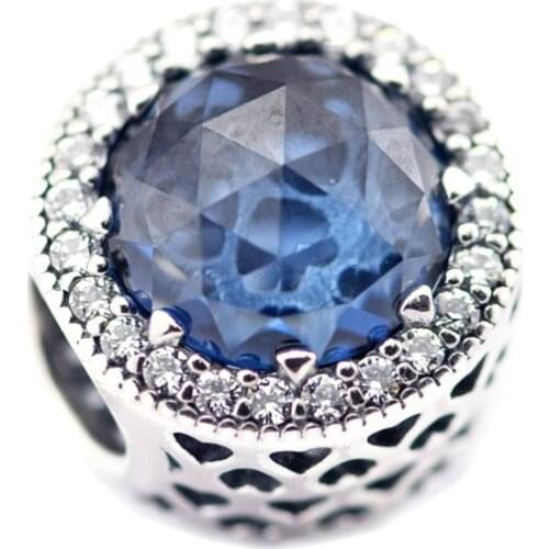 Radiant Hearts Moonlight Blue Woman DIY Beads For Jewelry Making Sterling Silver Jewelry Fits For Beaded Bracelets & Bangles