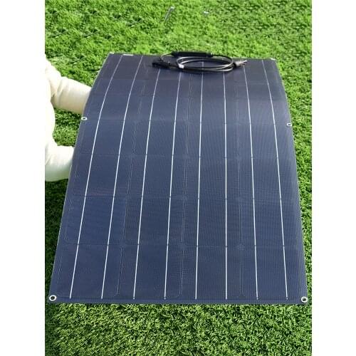 18V Waterproof Adhesive Thin Film 100W ETFE Flexible Solar Panel China Monocrystalline Solar Cell for Car RV boat