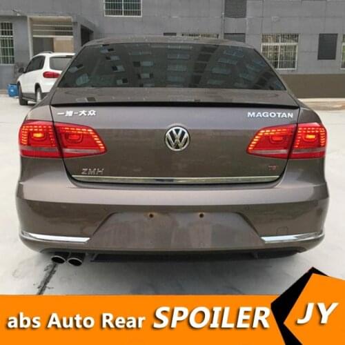 For Volkswagen Passat B7 Spoiler 2013-2015 Magotan spoiler High Quality ABS Material Car Rear Wing Primer Color Rear Spoiler