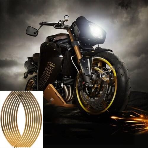 10" 12" 14" 16" 18" Motorcycle Sticker Reflective Pegatinas Moto Strips Wheel Rim Adesivi Moto For Honda Yamaha Suzuki Kawasaki