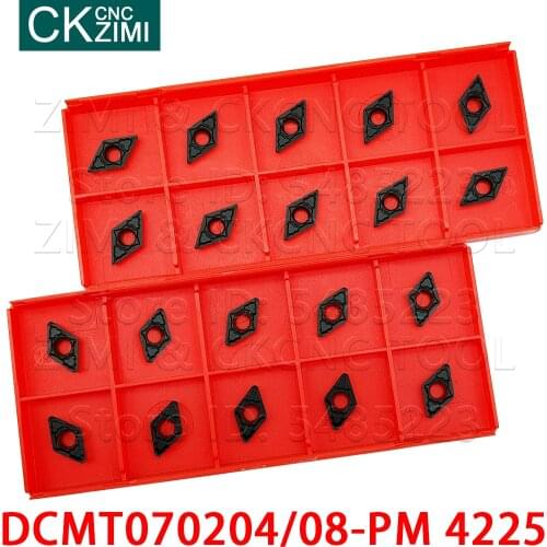 DCMT070204-PM 4225 DCMT070208-PM 4225 carbide inserts internal turning tools CNC wood turning Metal lathe tools DCMT for steel