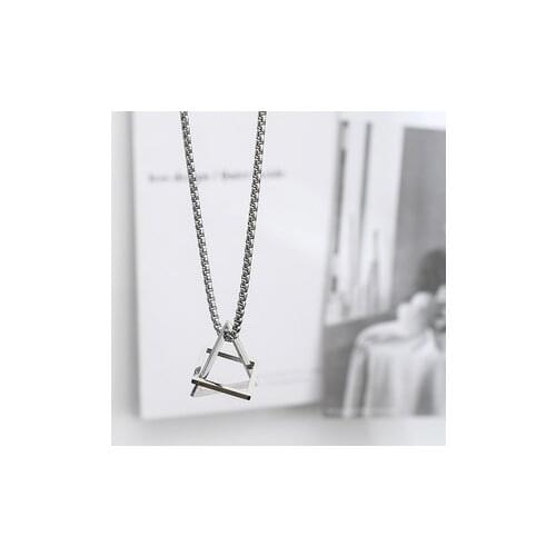 Creative Geometric Square Combination Mens Necklace Cold Wind Ins Hip Hop Net Red Tide Men And Women Couple Pendant Wholesale