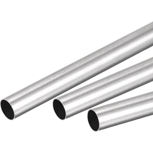 Uxcell 304 Stainless Steel Round Tube 6mm OD 0.2mm Wall Thickness 300mm Length 3 Pcs