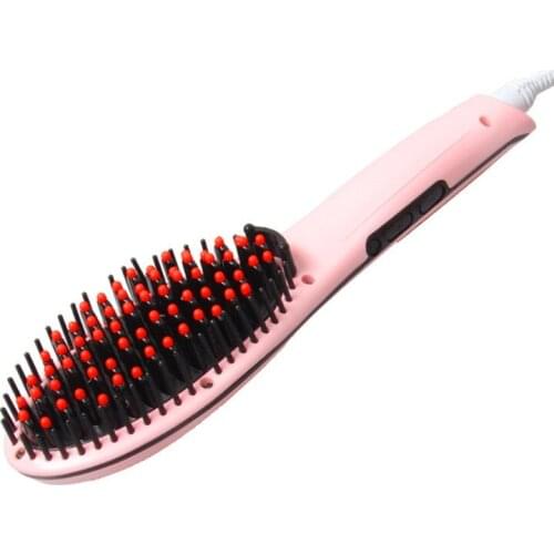 Hair Straightener Brush Ceramic fast Heating Electric brush comb Irons Display Anti-scald Effective Hair Comb tool