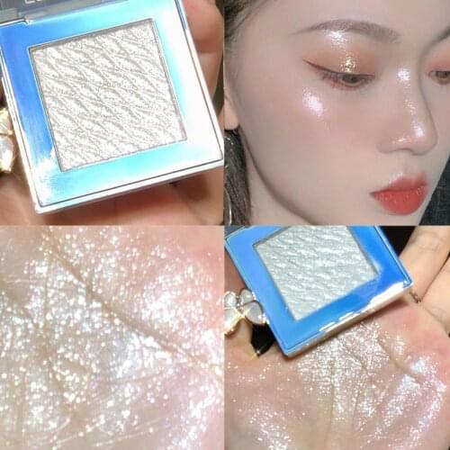 Xixi makeup shimmer highlighter palette gold Champagne beige color long lasting waterproof diamond glitter highlighter AC233