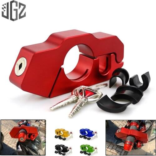 Motorcycle CNC Handlebar Lock Security Safety Handle Bar Grip Locks for Honda Yamaha Kawasaki Ducati KTM ATV Dirt Bikes Scooter