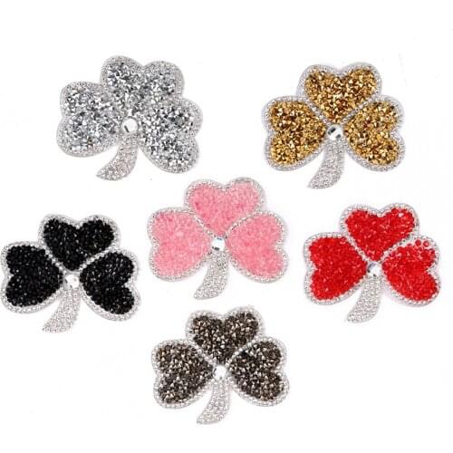 Iron on Transfers for Clothing Iron on Patches Diy Patch Stickers 3D Handmade Rhinestone Patches Flowers applique clothes