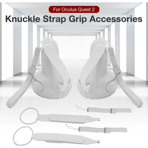 1Pair Knuckle Strap Handle Grip Strap For Oculus Quest 2 VR Touch Controller Adjustable Wrist Straps For Quest2 VR Accessories