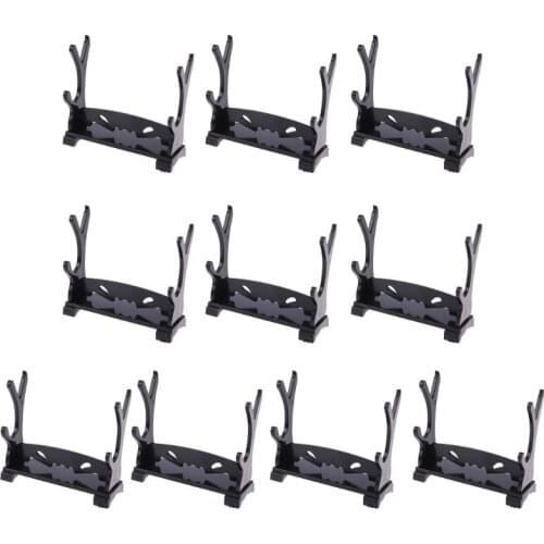 10pcs Two Tiers Holder Display Stand PVC Bracket Rack for Cartoon and Comics Show Sword Wand Collection