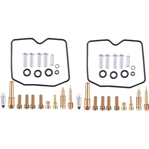 2 Sets Carburetor Repair Rebuild Floating Needle Kits Fit For Kawasaki KLR250 1987-1994 1995 1996 1997 1998 1999 2000 2001 2002
