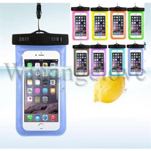 200pcs Dry Bag Waterproof bag PVC Protective Mobile Phone Bag Pouch With Compass Bag Diving Swimming Sports For iphone 6 plus