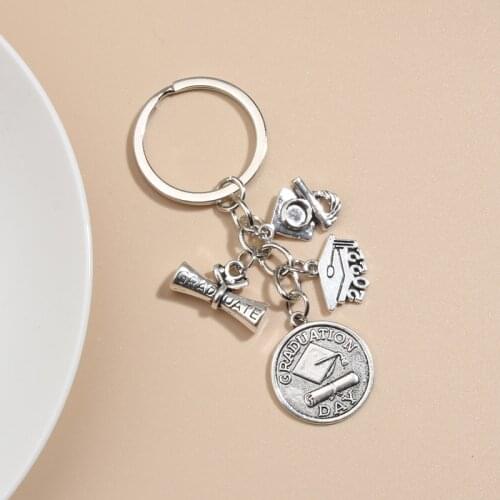 1Pc 2020 Graduation Certificate And Hat Keychain Pen Book Best Teacher Keyring For Student Souvenir Gift Jewelry