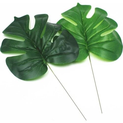 40cm Tropical Monstera leaves Artificial Plants Green Plastic leaf plants home garden decoration accessories
