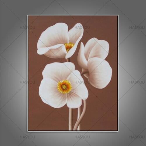 Abstract Oil Painting White Flower On Canvas wall Decors pictures for living room Home Decor Christmas Gift New Year Decor Art