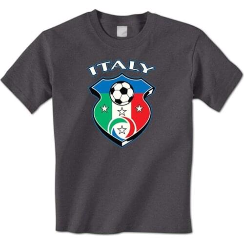 Brand Clothing 2019 Male Harajuku Top Fitness Brand Clothing Italy Soccers Ball Flag Crest Italia Italian Pride Euro Men T-Shirt