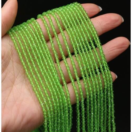 Faceted Stone Beads Section Emerald Spinels Stone Beads for Jewelry Making Bracelet Necklace Earring Accessories Gift Size 3mm