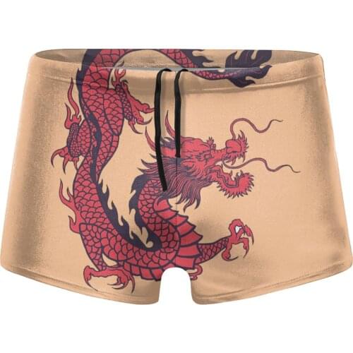 Men China beach swimming trunks Dragon Tattoo shorts Boy for the sea Pool