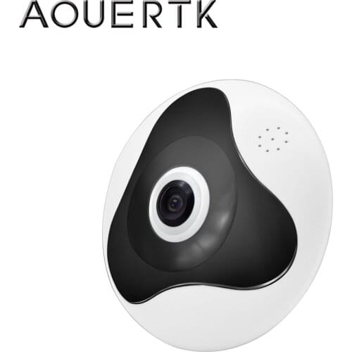 AOUERTK 360 Degree 960P Camera Two Way Audio SD Card Slot Night Vision WiFi Full View Video IP Camera WiFi Mini CCTV VR Camera