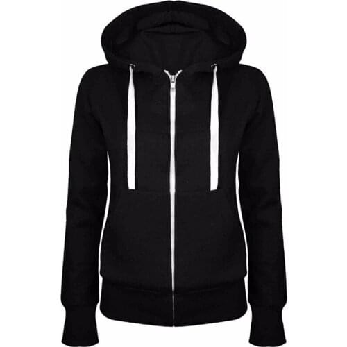 Classic Women Hoodies Fashion Spring Autumn Warm Zipper Hooded Sweatshirt Tie Collar Hoody Jacket Womens Coat Pockets Outerwear