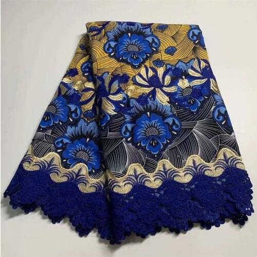 SJ Lace 2021 LACE New Arrivals Wax Guipure Cord Lace Fabric Embroiderey Flower African Lace Fabric High Quality Nigerian d2-9