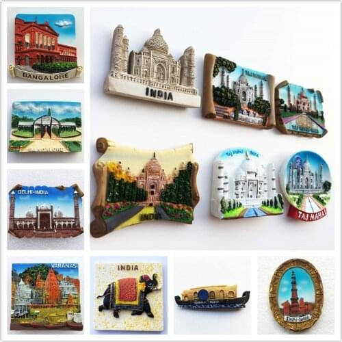 Indian Building ​Culture Tourist Souvenir Fridge Magnets Decoration Articles Handicraft Magnetic Refrigerator Collection Gifts