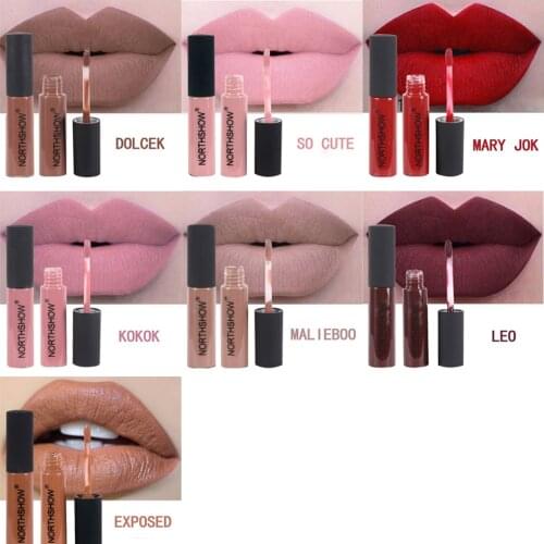 7 Colors Milk Chocolate Fragrance Matte Non-stick Cup Lip Gloss Liquid Lipstick Lip Stain Tint